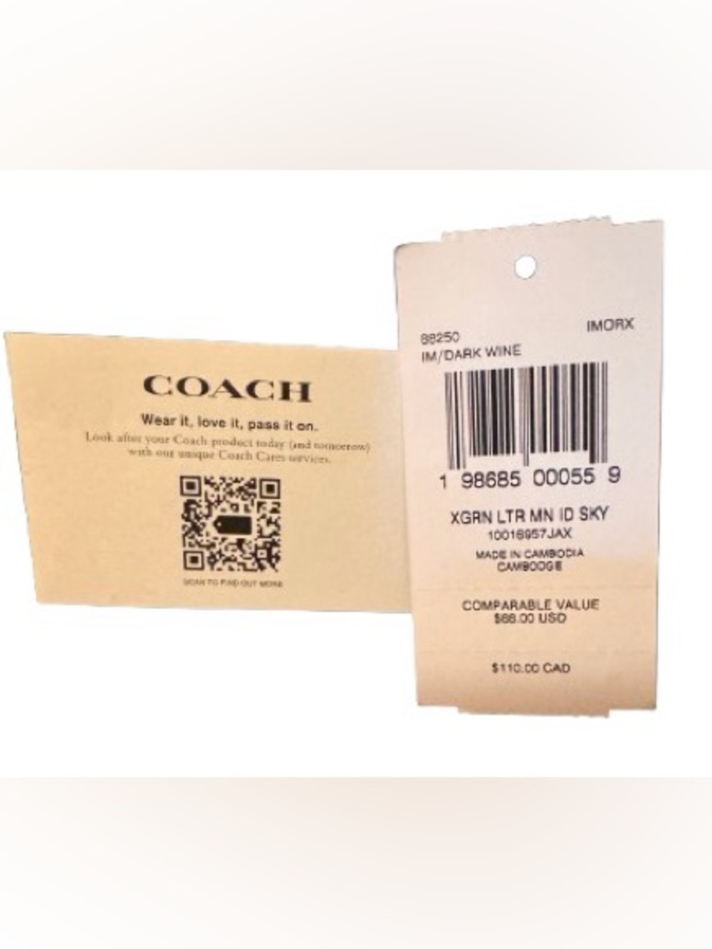Coach F88250 Mini Skinni ID Case (Wine) - NWT - Picture 2 of 8
